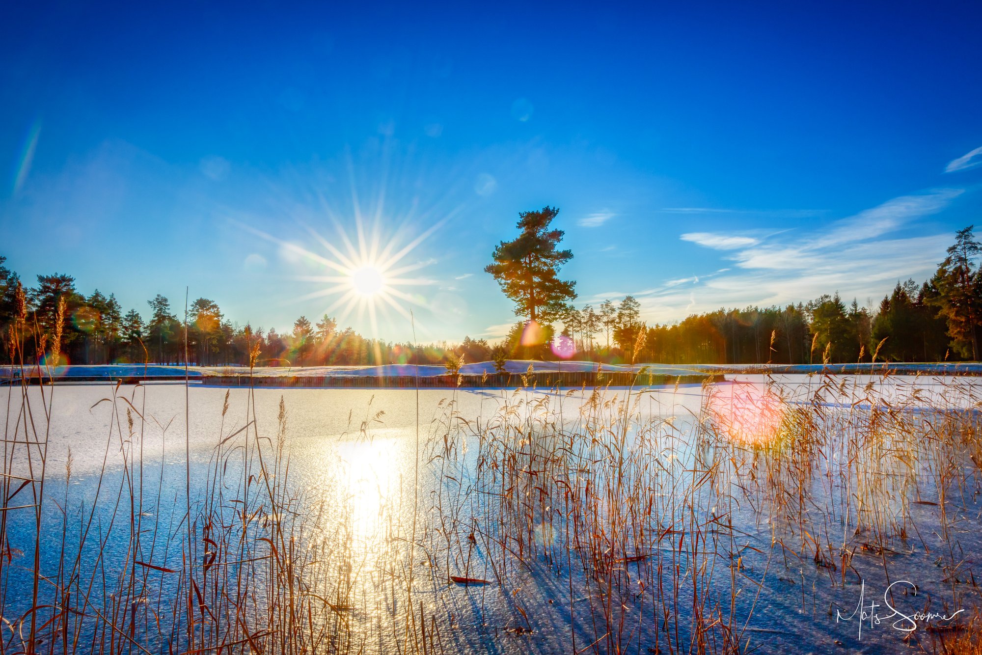 Talvine vaade Niitvälja 15. rajale 6. raja griini äärest. 